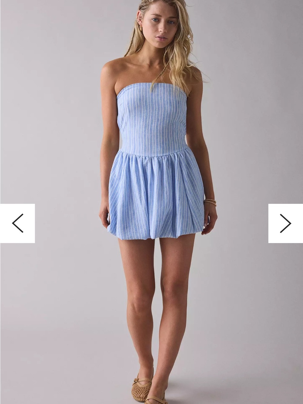 Urban Outfitters Bubble Hem Strapless Open Back Romper